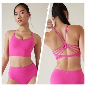 Athleta Ventura Crop Bikini Top A-C // Salvia Pink